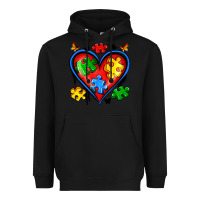 Black autism heart Heavyweight Hoodie - Artiststas