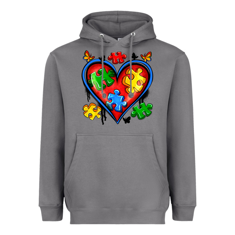 Autism Heart Heavyweight Hoodie by Artiststas | Teevron