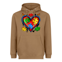 Toasted Coconut autism heart Heavyweight Hoodie - Artiststas
