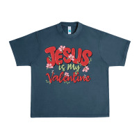 Midnight Navy jesus is my valentine Urban Heavy Tee - MaliasSmallBusiness