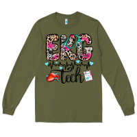 Army Green ekg tech Long Sleeve Tee - Zillion Design Studio