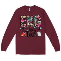 Burgundy ekg tech Long Sleeve Tee - Zillion Design Studio
