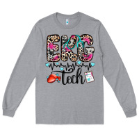 Heather Grey ekg tech Long Sleeve Tee - Zillion Design Studio