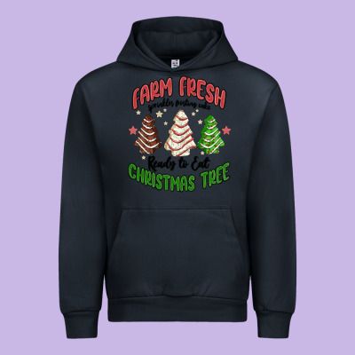 Farm Fresh Christmas Tree Urban Hoodie Designed By Maliassmallbusiness