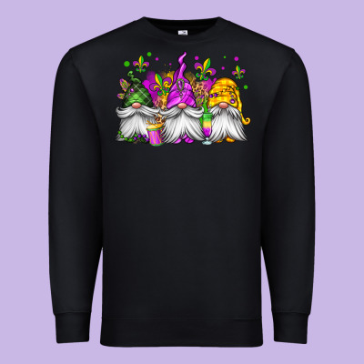 Mardi Gras Gnomes Premium Sweatshirt Designed By Jasminsmagicworld