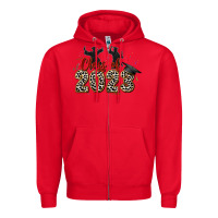 Red class of 2023 Zipper Hoodie - Zillion Design Studio