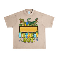 French Oak customized dinosaur birthday boy Urban Heavy Tee - MaliasSmallBusiness