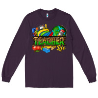Plum teacher life Long Sleeve Tee - texasbilliewilder