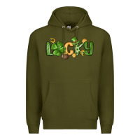 Army Green lucky st patrick s day Premium Hoodie - MaliasSmallBusiness