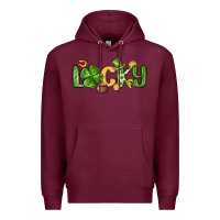 Burgundy lucky st patrick s day Premium Hoodie - MaliasSmallBusiness