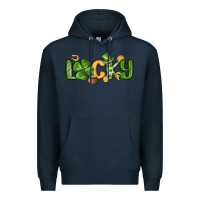 Navy lucky st patrick s day Premium Hoodie - MaliasSmallBusiness