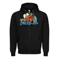 Black a  teacher Zipper Hoodie - Zillion Design Studio
