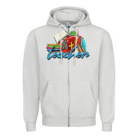 Dove Grey a  teacher Zipper Hoodie - Zillion Design Studio