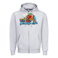Heather Grey a  teacher Zipper Hoodie - Zillion Design Studio