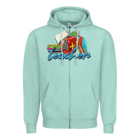 Seafoam a  teacher Zipper Hoodie - Zillion Design Studio