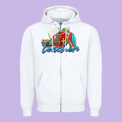 A  Teacher Zipper Hoodie Designed By Zillion Design Studio