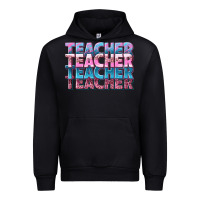 Black teacher stacked Urban Hoodie - NancyCooperArtShop