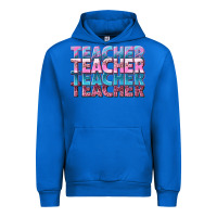 Cobalt teacher stacked Urban Hoodie - NancyCooperArtShop
