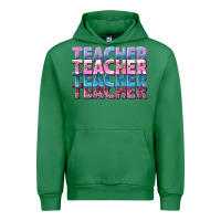 Emerald teacher stacked Urban Hoodie - NancyCooperArtShop