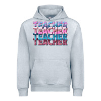 Heather Grey teacher stacked Urban Hoodie - NancyCooperArtShop