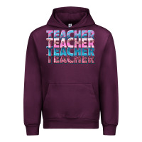 Mauve Wine teacher stacked Urban Hoodie - NancyCooperArtShop