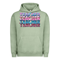 Pigment Oil Green teacher stacked Urban Hoodie - NancyCooperArtShop
