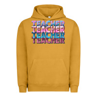 Pigment Peanut Butter teacher stacked Urban Hoodie - NancyCooperArtShop