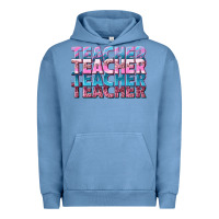 Pigment Pebble Blue teacher stacked Urban Hoodie - NancyCooperArtShop
