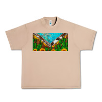 Burro cactus sunflower cowhide and turquoise license plate Urban Heavy Tee - Artiststas