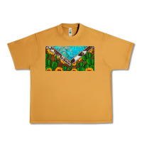 Peanut Butter cactus sunflower cowhide and turquoise license plate Urban Heavy Tee - Artiststas