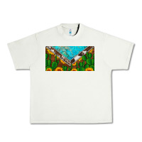 Pistachio cactus sunflower cowhide and turquoise license plate Urban Heavy Tee - Artiststas