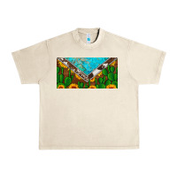 Sandshell cactus sunflower cowhide and turquoise license plate Urban Heavy Tee - Artiststas