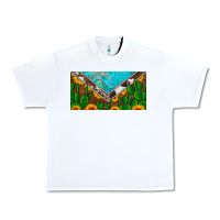 White cactus sunflower cowhide and turquoise license plate Urban Heavy Tee - Artiststas
