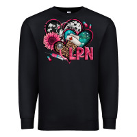 Black lpn licensed practical nurse hearts Premium Sweatshirt - Jasminsmagicworld
