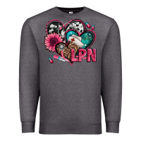 Charcoal Heather lpn licensed practical nurse hearts Premium Sweatshirt - Jasminsmagicworld