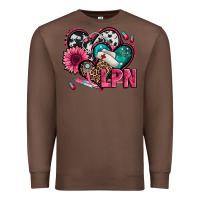 Chestnut lpn licensed practical nurse hearts Premium Sweatshirt - Jasminsmagicworld