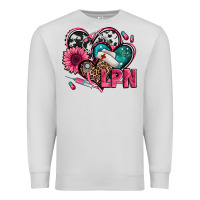 Dove Grey lpn licensed practical nurse hearts Premium Sweatshirt - Jasminsmagicworld