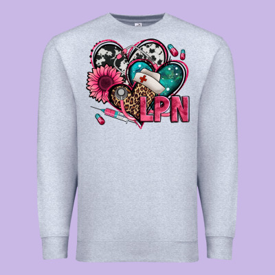 Lpn Licensed Practical Nurse Hearts Premium Sweatshirt Designed By Jasminsmagicworld