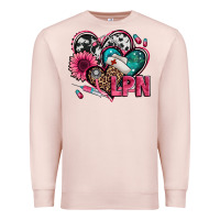 Pale Pink lpn licensed practical nurse hearts Premium Sweatshirt - Jasminsmagicworld