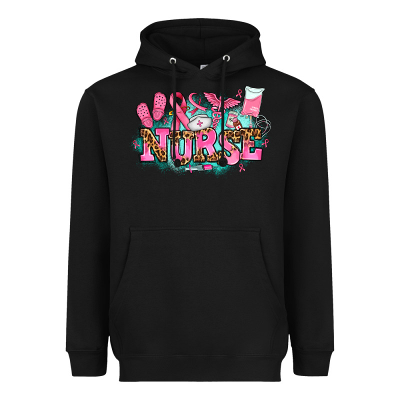 Breast Cancer Nurse Heavyweight Hoodie by AdoDesignShop | Teevron