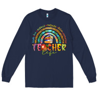 Navy teacher life Long Sleeve Tee - texasbilliewilder