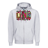 Heather Grey mexican love Zipper Hoodie - CTS Tumbler Store