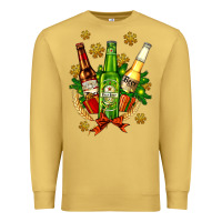 Antique Gold beer bottle party set for christmas Premium Sweatshirt - AdoDesignShop