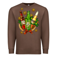 Chestnut beer bottle party set for christmas Premium Sweatshirt - AdoDesignShop