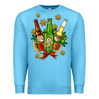 Ocean Blue beer bottle party set for christmas Premium Sweatshirt - AdoDesignShop
