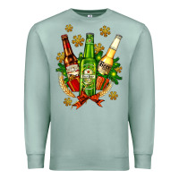 Seafoam beer bottle party set for christmas Premium Sweatshirt - AdoDesignShop