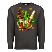 Smoke beer bottle party set for christmas Premium Sweatshirt - AdoDesignShop