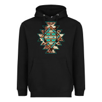 Black cowhide leopard gemstone aztec Heavyweight Hoodie - JahusDesignShop