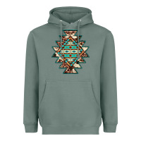 Sage cowhide leopard gemstone aztec Heavyweight Hoodie - JahusDesignShop