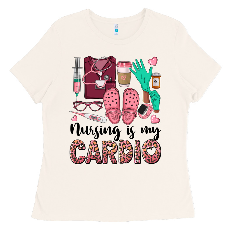 Nursing Is My Cardio Ladies Tee by BarkalooDesign | Teevron